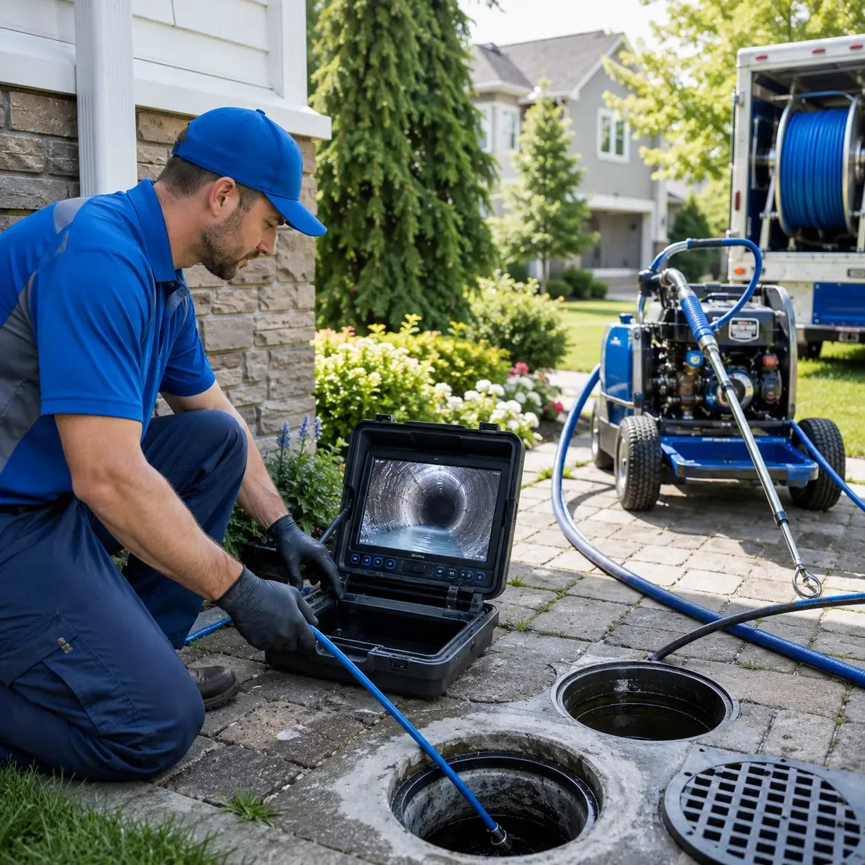 Outdoor drain cleaning professionals serving March Air Reserve Base, CA